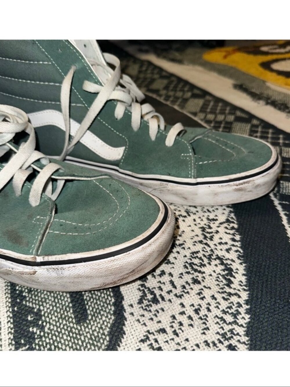 Vans Sk8-Hi Green Suede High-Top Sneakers Men's Size 11